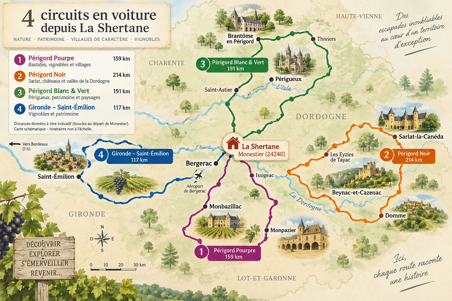 Carte-Circuits-Voiture Carte des circuits voiture depuis la shertane