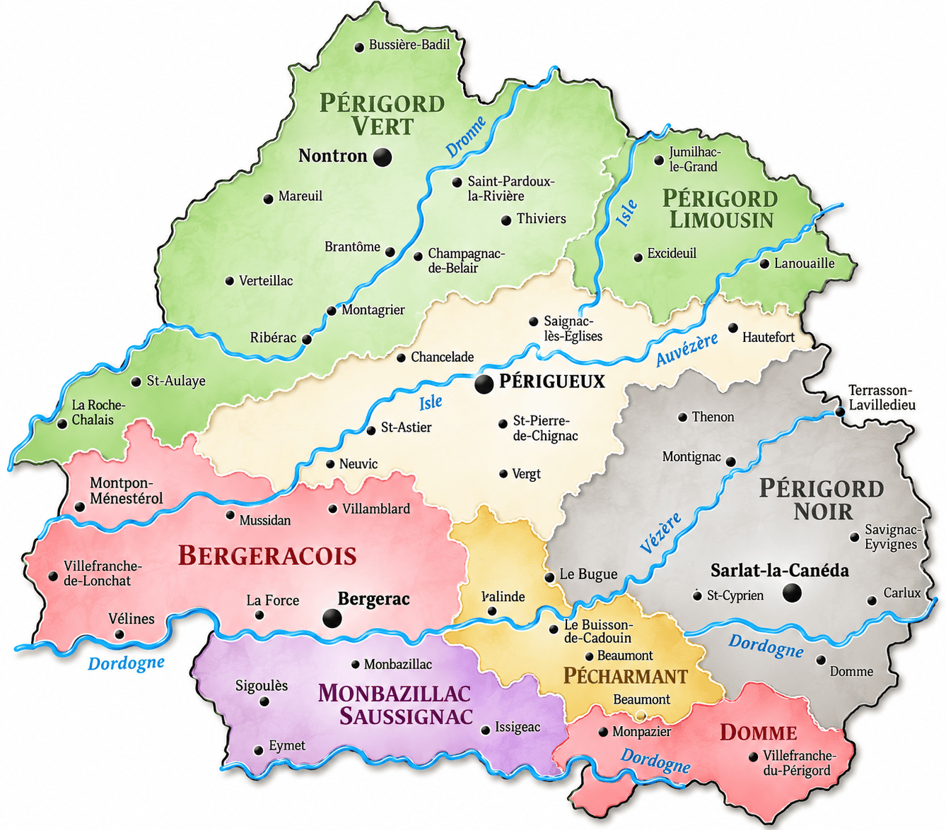 Carte du Perigord